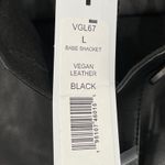 Michael Stars NWT Babe Black Vegan Faux Leather Shacket Size Large Photo 4