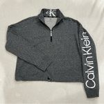 Calvin Klein Half Zip Oversized Athletic Crop Pullover Sz Small Photo 7