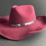 Scala  | Burgundy Wool Wire Brim Fedora Hat Photo 7