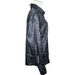 Joan Rivers Black Paisley Jacquard Blouse Women's Large Button-Front Business NW Photo 9