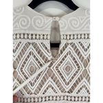 Hunter Bell Womens Top White Crochet Lace Overlay 3/4 Sleeve Blouse Size 4 Photo 10