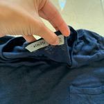 Athleta 100% Linen Blue Navy Blouse with Pocket Photo 1