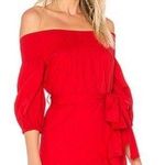Tularosa Maida Red Off Shoulder Ruffle Mini Dress size XS Photo 0