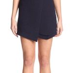 Waverly Grey Anthropologie Lena navy blue overlapping mini skirt size 4 Photo 0