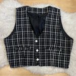 Plaid holidays fall winter vest size XL White Photo 0
