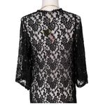 MAUVE Dressy Black Floral Lace Maxi Open Long Cardigan Size Small NWT Photo 2