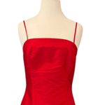 Ann Taylor  | Red Silk Fit and Flare Cocktail Dress Beaded Spaghetti Straps Sz 4 Photo 3