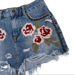 Free People  24” Wild Rose Distressed Studded Skirt Photo 8