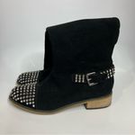 Kelsi Dagger Kelsi Dagger tall black suede boots studded silver women’s size 8 punk goth Photo 5