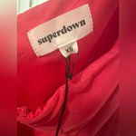 Revolve Superdown Jerica Mesh One‎ Shoulder Mini Dress in Hot Pink Photo 6