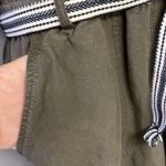 Loft  Army Green 1/2 Button Elastic Waist Jogger Jumpsuit w/Tassel Stripe Belt- S Photo 8