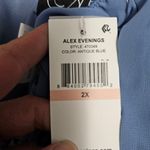Alex Evenings  Antique Blue Special Occasion Chiffon Pull-On Pants Size 2X Photo 6