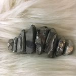 PEWTER Quartz Crystal Boho Hair Barette Clip Silver Photo 1