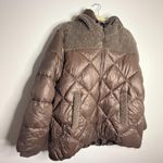 NWT Koolaburra by UGG Womens Sherpa Mixed Media Puffer Jacket Sz XXL Brown Photo 12