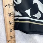 Loft Pleated Wide Leg Pull On Pants Black Cream M Swirl Print Taped Leg Elegant Photo 14