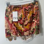 ZARA BEADED PRINTED WRAP SKIRT Photo 6