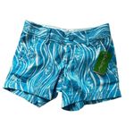 Lilly Pulitzer  NWT Callahan Stretch Shorts Turquoise & White Women's Size 000 Photo 2