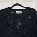 Robert Rodriguez  Silk Cage Knit Sweater Fisherman Net Pullover Size Small Black Photo 4