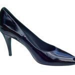 Donald Pliner Black Antique Patent Leather Shoe New Pump Flexible Sole NWT $275 Size 7.5 Photo 0