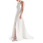 Joanna August  White Courtney halter wedding dress NEW 0 Photo 2