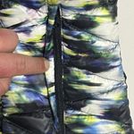 Tangerine  Women's Vest Jacket Puffer Down Black Multicolor Watercolor Size Large Photo 6