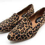Vintage 7 Eight Tan/Black‎ Animal Print Flats & Loafers Faux Fur Pointed Toe 8.5 Tan Photo 0