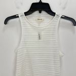 Madewell  Crochet Knit Cutaway Tank Cropped Lighthouse Cotton Blend Cream XS NWT Photo 6