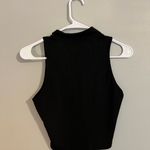 SheIn Black Zip-Up Collared Tank Top Photo 1
