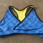 Champion Women's Blue Plaid Sports Bra Activewear Size Large Photo 0