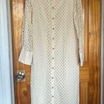 ZARA  cream crochet long button front dress Photo 0