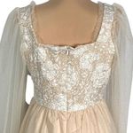 SheIn Fairycore Pastel Goth Damask Lace Renaissance M Midi Dress Sheer Long Sleeves Photo 6