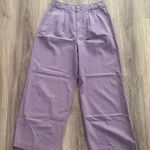 Madewell Purple Wide Leg PantsThe Harlow Linen Blend High rise Pleated Front 8 Photo 0