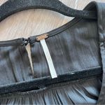 Free People  black silky Larina jumpsuit pleated wide leg‎ women’s size 2 Photo 3