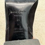 Kate Spade Women’s Black Leather Suede Ankle Boots Gold Buckle 3” Heel Size 8.5 Photo 6