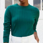 A New Day Women's Slim Fit Long Sleeve Ribbed Crewneck T-Shirt Photo 0