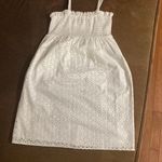 MODA INTERNATIONAL 100% COTTON SUNDRESS W/REMOVABLE STRAPS EYELET FLOWY White Photo 3