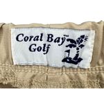 Coral Bay Y2K Golf Shorts 12 Beige Embroidered High Rise Country Club Resort Tan Photo 8