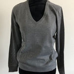 Desigual Womens Sweater S Gray Kensington V-neck Long Sleeve Knit NWT Photo 0