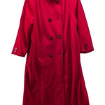 Vintage 60s Forstmann Wool Overcoat Red Large Photo 0