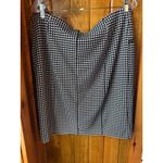 Alfani  Houndstooth Pencil Skirt Gold Zip Pockets chic Women Size 14 Photo 1
