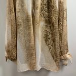 Alfani  Animal Print V Neck Sheer Blouse Photo 6