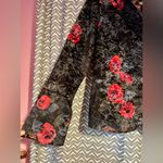 Hinge | Black Red Floral Blazer Jacket, size S Photo 5