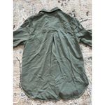 American Eagle Ahhmazingly Soft Boyfriend Fit Olive Green Button Shirt Sz Sm Photo 2