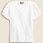 J.Crew Broken In Jersey Puff-Sleeve T-shirt White XL Photo 8
