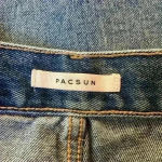 PacSun  distressed high rise straight button front blue jeans in size 24 Photo 7