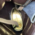 Michael Kors Gold Foil Studded High Rise Sneakers 7M Photo 7