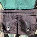 Coach  Black/Brown Signature Purse Messenger Bag 12x9x4" Photo 6