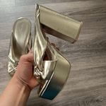 Open Edit  Kaia Knot Gold Platform Sandal 7.5 Women’s Metallic Chunky Heel Photo 3
