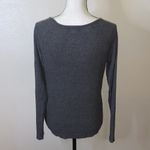Nine Britton  Grey v neck long sleeve shirt Photo 3