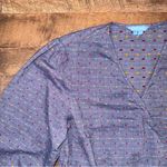 Draper James  Embroidered Dot Chambray Wrap Top Photo 6